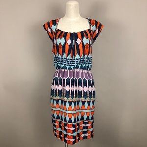 Jessica Simpson Geometric Blouson Cutout Dress